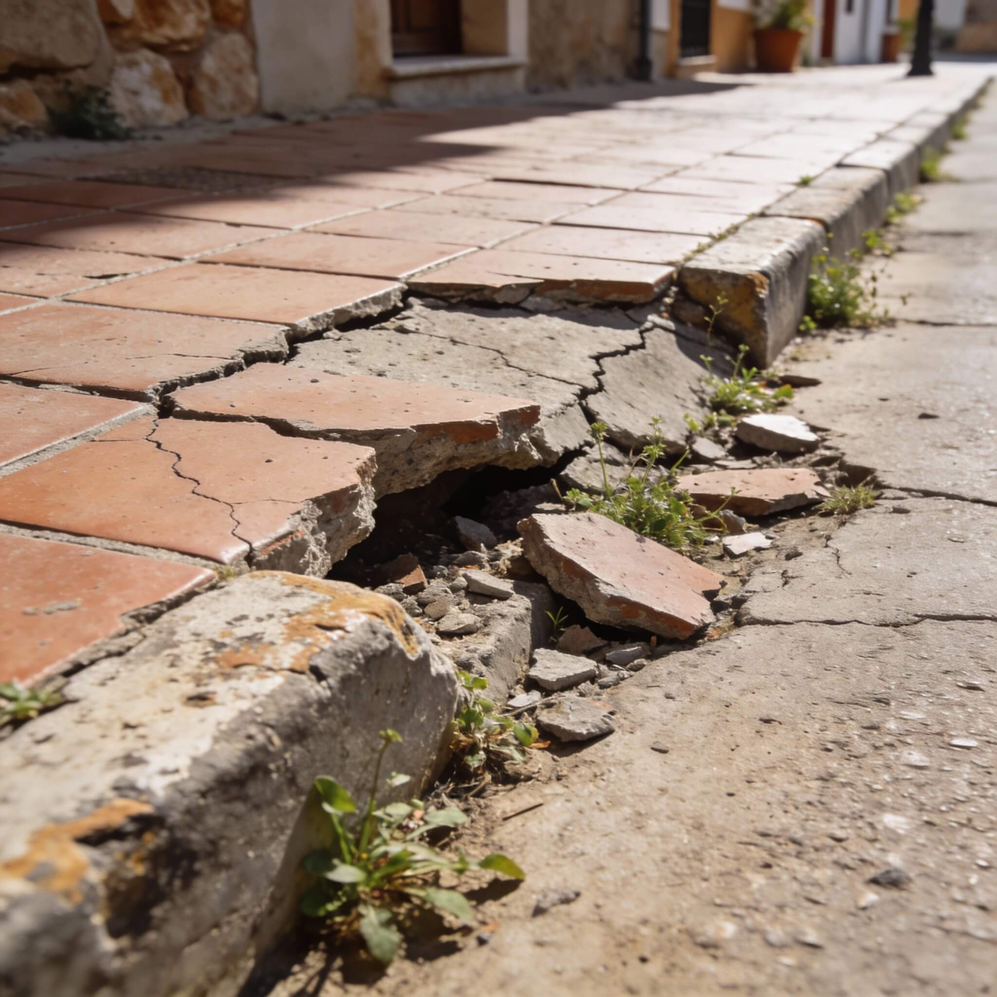 Aceras rotas peligrosas