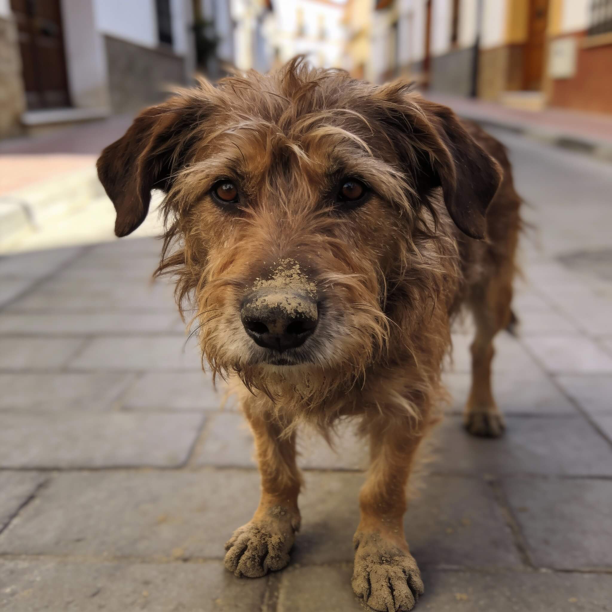 Perro perdido sin collar