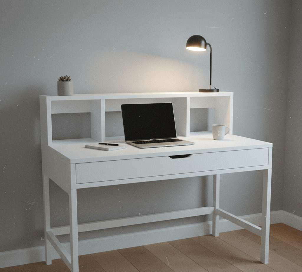 Mesa de escritorio blanca