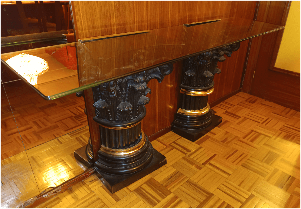 Regalo mesa de entrada con cristal