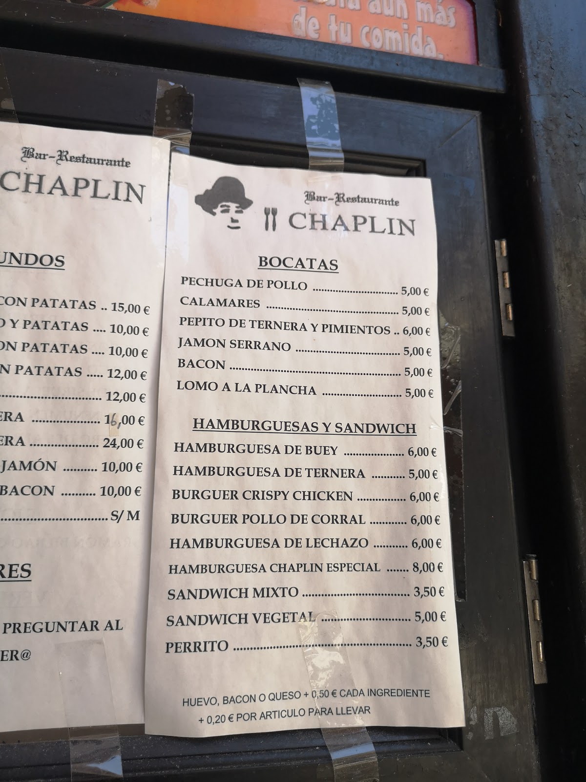 Bar Restaurante Chaplin